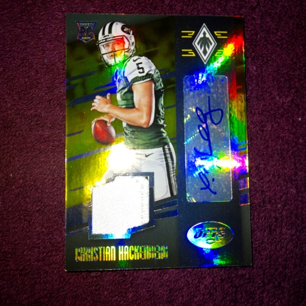 2016 PANINI-PHOENIX FOOTBALL-CHRISTIAN HACKENBERG RC/AUTO/PATCH...#24/25